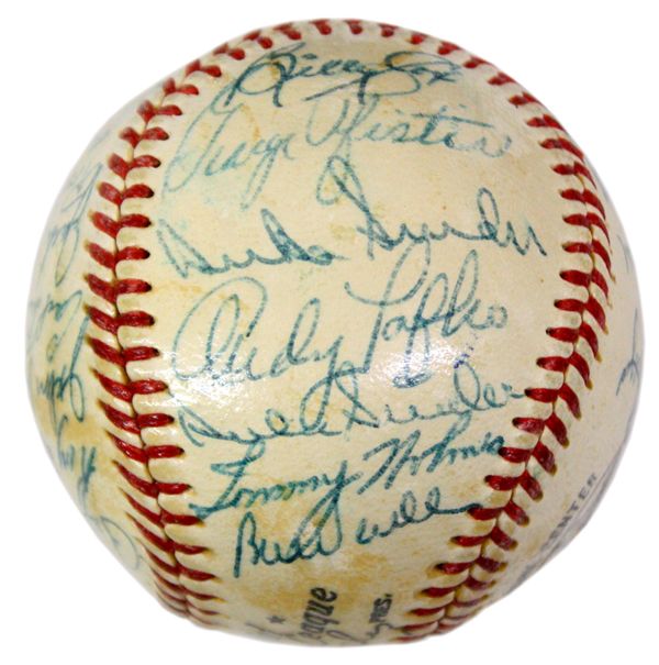 1952 DODGERS SIGNED TEAM BASEBALL PSA/DNA JACKIE ROBINSON, CAMPANELLA 