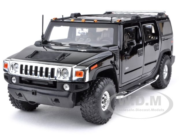 HUMMER H2 BLACK HIGH PROFILE 1/24 DIECAST MODEL CAR  