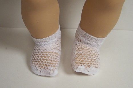 WHITE Short Mesh Anklet Socks FOR Bitty Baby & BB Twins♥  