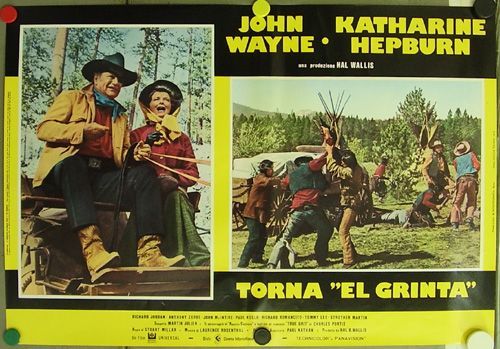 dk82 ROOSTER COOGBURN JOHN WAYNE 8 orig POSTER ITALY  