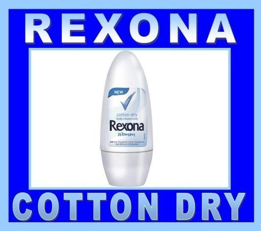 25ml REXONA WOMEN Deo Deodorant Armpit ROLL ON COTTON DRY 24h  