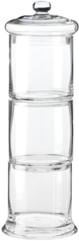 This stacking square glass apothecary jar is great for dry storage in 