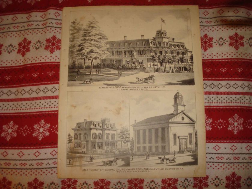   MONTICELLO ELLENVILLE NEW PALTZ ULSTER COUNTY NEW YORK PRINT FINE N