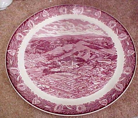 WEDGWOOD UNIVERSITY CALIFORNIA 16 ROUND PLATTER MINT  