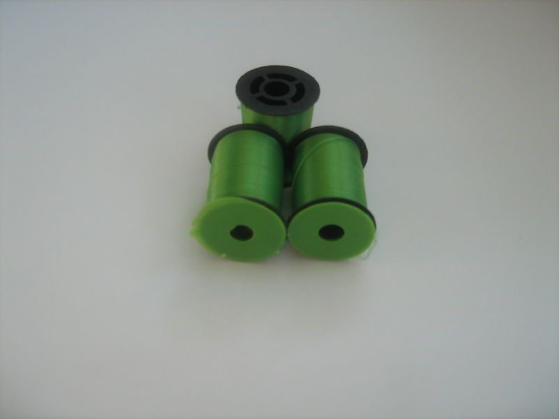 Rolls of SAGA Polyamide Fly Tying Thread PARROT GREEN  