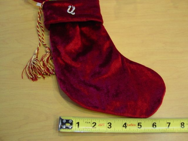 LOT 6 NEW CHRISTMAS STOCKINGS WITH MONOGRAMS rhinestone  