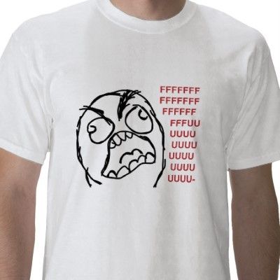 MEME F U RAGE TROLL FACE COMICS VIRAL HUMOR FUNNY T SHIRT TEE S 2XL 