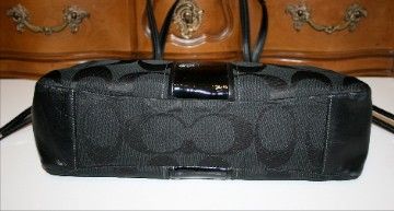 NWT COACH 18967 CHELSEA SIGNATURE Cs STRIPE CHARLIE BLACK TOTE PURSE 