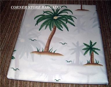 Panache TROPICAL Palm Tree Fabric SHOWER CURTAIN new  