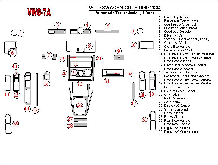   diagram. All pieces shown on this diagram includes in the kit