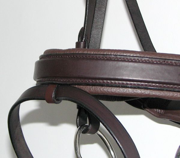   Posh SQUARE RAISED Padded Poll Comfort Crank Bridle Dressage Reins