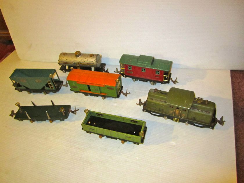 Lionel O Freight Train Set Pre War 252 Elec Locomotive 805 Box Car 803 