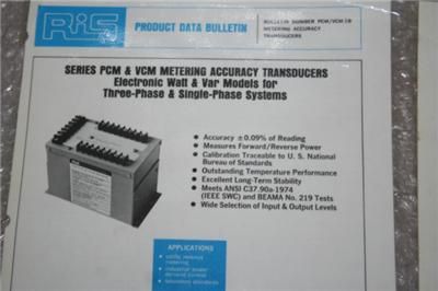 Rochester Instruments RIS PCM 20 WATT Transducer  