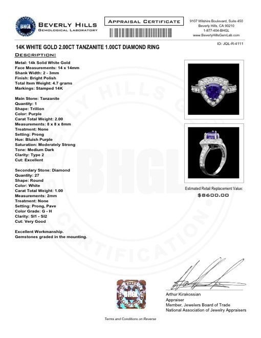   diamonds totaling 1 00 carats excellent craftsmanship made in usa