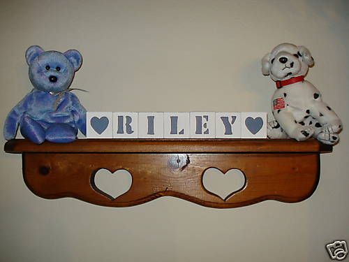 Personalized Baby Blocks RILEY Country Blue  
