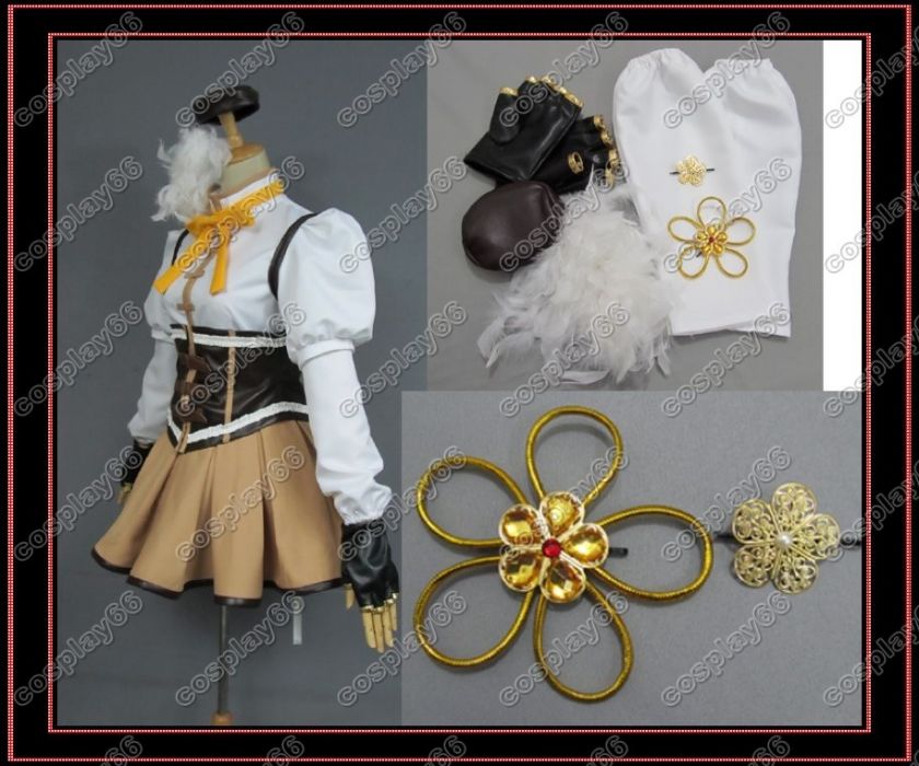 Puella Magi Madoka Magica Mami Tomoe Cosplay Costume  