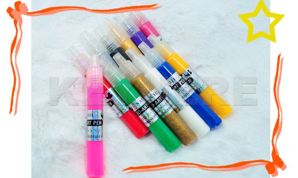 12Color 3D Paint Pen UV Gel Acrylic Nail Art Polish Set  