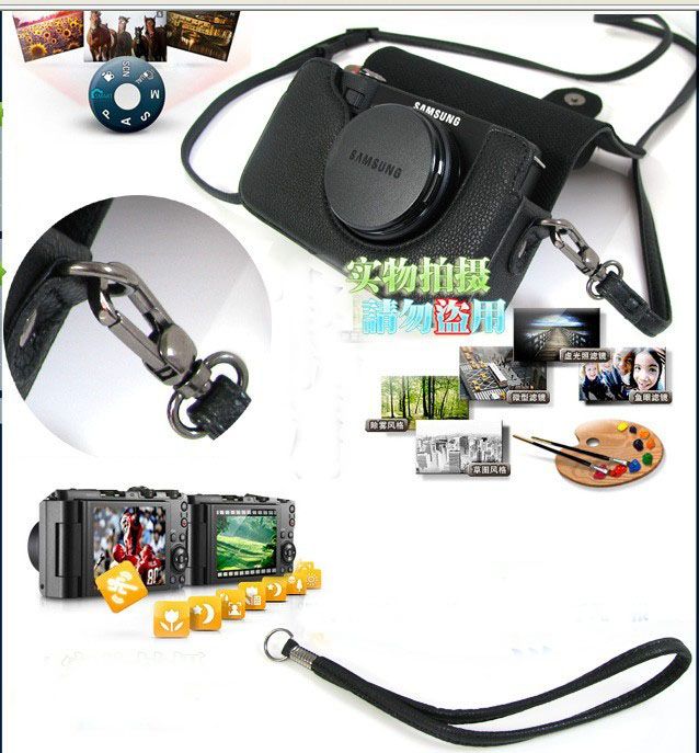 Leather Case bag for Samsung TL500 EX1 Megapixel bk Z  