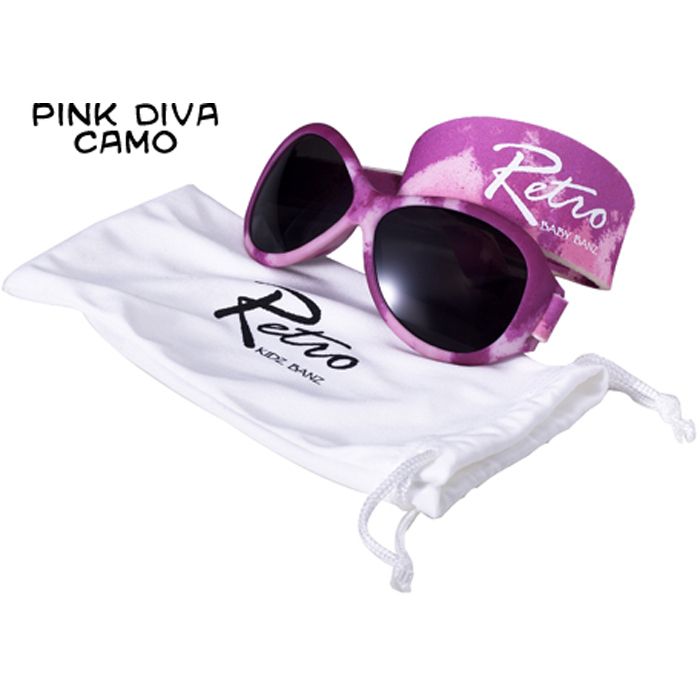 Kidz Retro Banz (Age 2 5)   Pink Diva Camo Sunglasses  