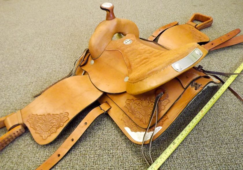 Three Bar Saddlery 16 Leather Western Trail Saddle WOW  