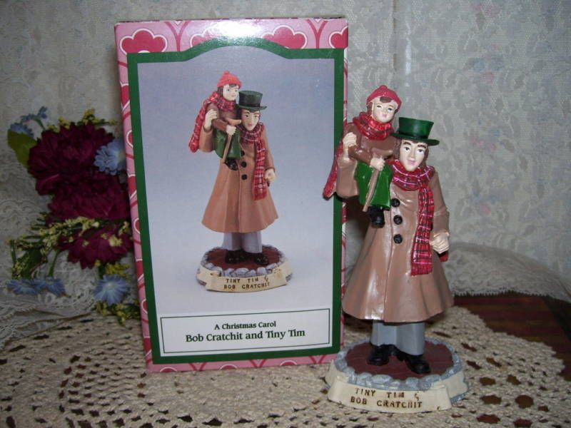 CHRISTMAS CAROL FIGURE BOB CRATCHIT & TINY TIM  