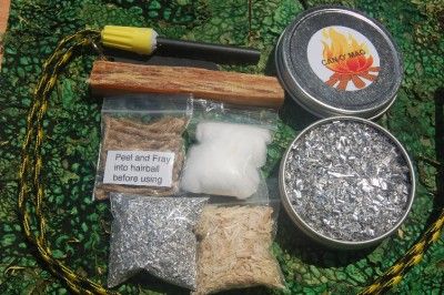 Fire Starter Survival Kit Fatwood with EXTRA Magnesium  