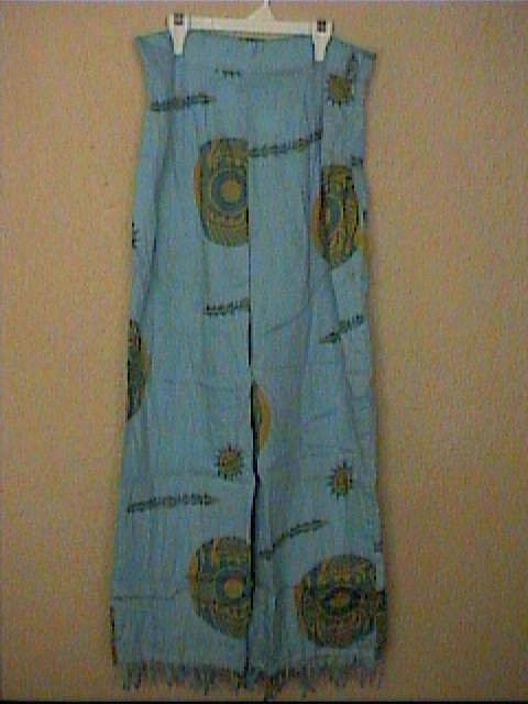 NEW WITH TAG ATTACHED ~ ANTHONY MARK HANKINS ~ AQUA PRINT LINED PANTS 