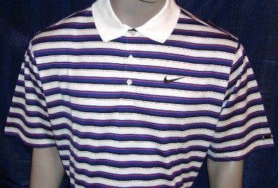 XL 2011 Nike Tiger Woods Pickstitch Golf Polo Shirt BL  