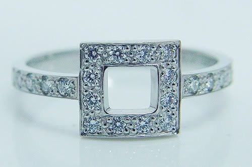 Tiffany&Co Platinum Diamond Ring w/ Pouch Retail $3000 Designer Signed 