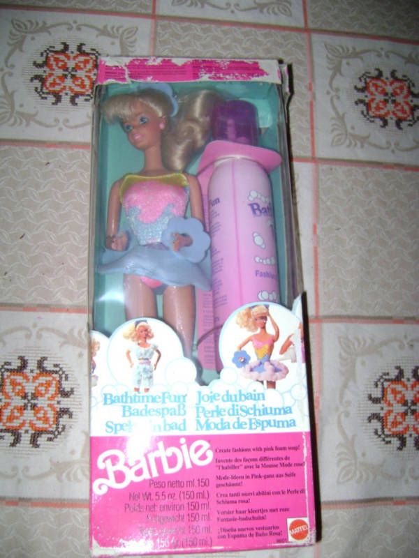 BARBIE DOLL 1990 BATHTIME FUN MIB RARE  