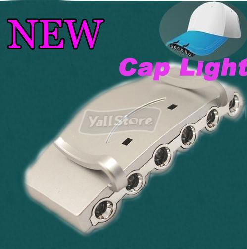 LED White Light Baseball Cap/Hat Clip on Flashlight  