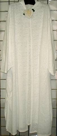 Light Weight LACE Knit DUSTER W/ Hood for BBW = WHITE LACE  