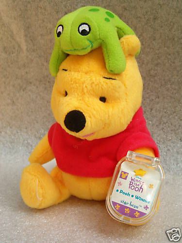 DISNEY WINNIE POOH & Frog STAR BEAN Fisher Price TAG  