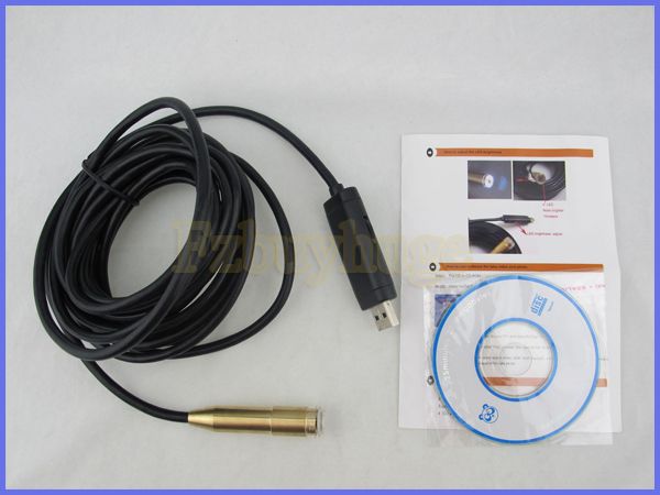 5M USB Waterproof Inspection Camera Endoscope Borescope US  