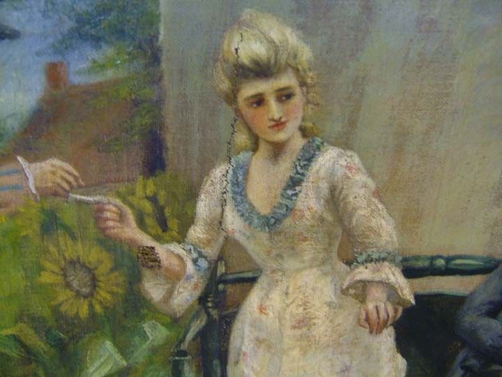 19TH CENTURY VICTORIAN OIL PORTRAIT   THE LOVER   CIRCA 1890  