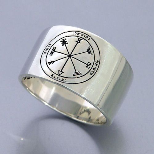 King Solomons Profusion Seal Kabbalah Silver Ring  