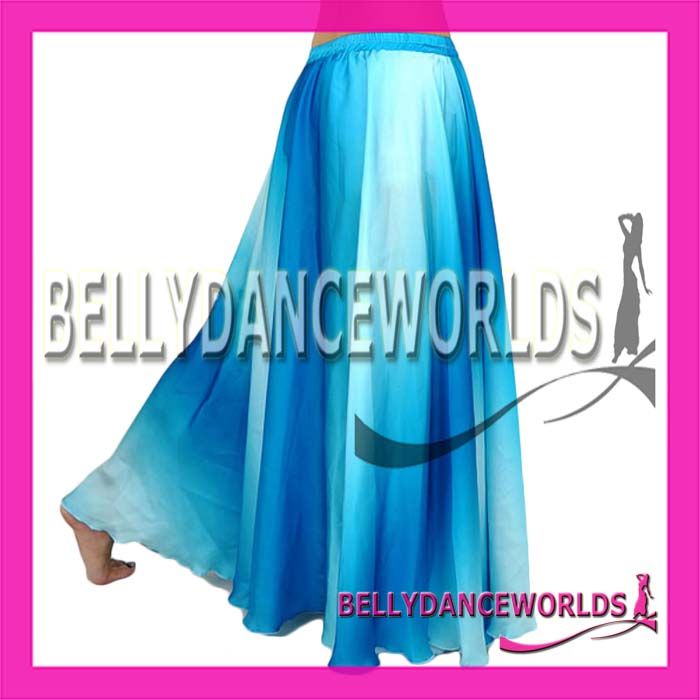 BELLY DANCE COSTUME GRADIENT FLYING SKIRT LONG 4 COLORS  