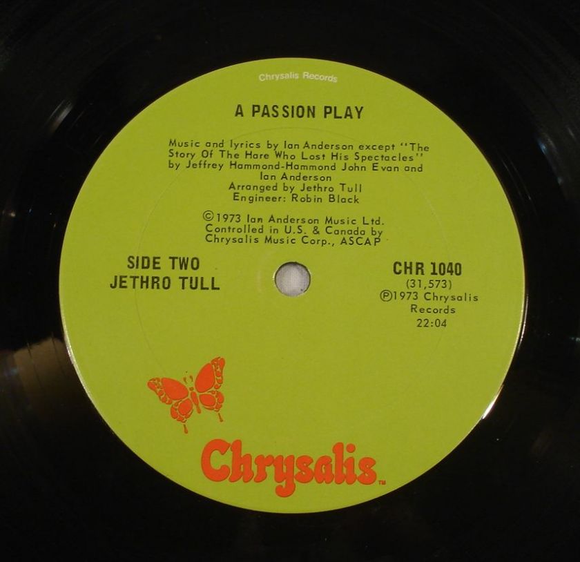 JETHRO TULL A Passion Play 1973 LP w/booklet VG++/EX  