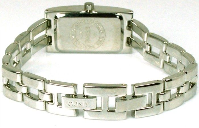 OASIS Rectangular Pale Silver Face with Genuine Diamond  