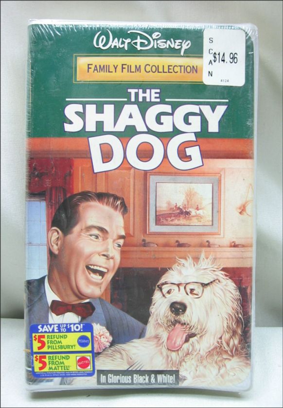 THE SHAGGY DOG VHS Walt Disney Family Film Collection CLAMSHELL on ...