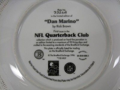 NFL Quarterback Club   Dan Marino Plate by Rick Brown  