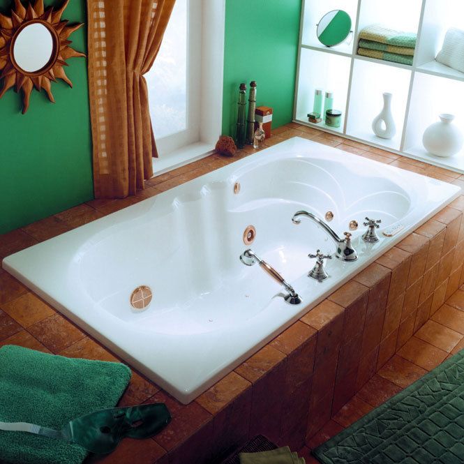   MODERN 66x34 SQUARE BATH TUB SOAKER OPTIONAL SPA WHIRLPOOL  