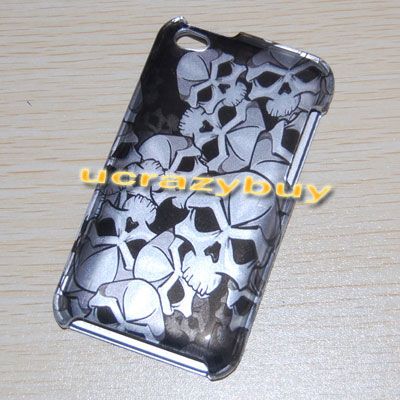 Grey Skull Hard Case Cover Skin for Apple iPod Touch 4th Gen 4G 8GB 