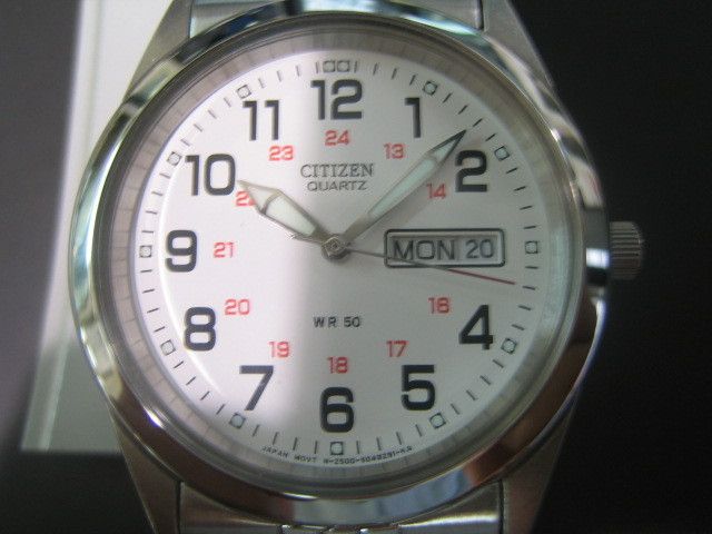 CITIZEN JAPAN MENS WATCH QUARTZ ALL STAINLESS S ORIGINAL EDITION BIG 