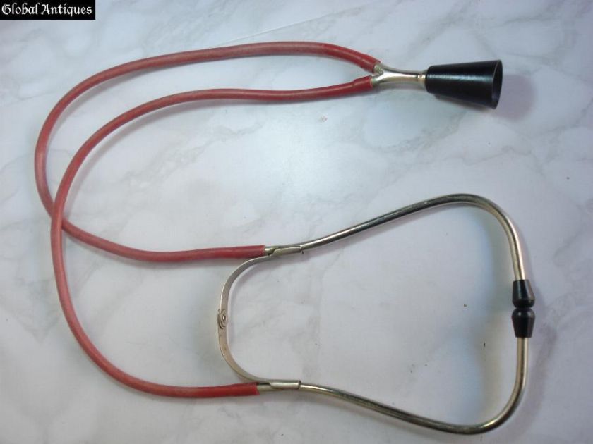 WW2 ORIGINAL GERMAN BINAURAL RUBBER & BRASS STETHOSCOPE  