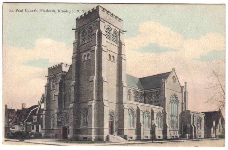 FLATBUSH BROOKLYN NEW YORK ST PAUL CHURCH EARLY 1900S  