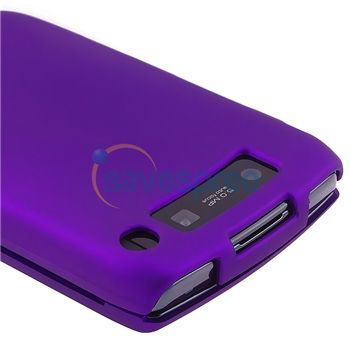 For Blackberry 9800 Purple Case Cover+Charger+Privacy Guard New  