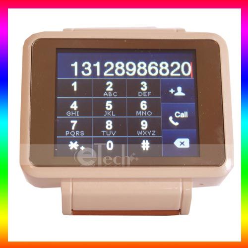 K1 Quad band Cell Phone Watch Mobile Bluetooth Coffee  