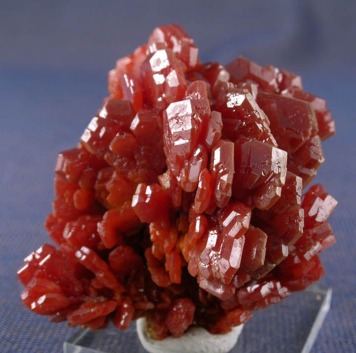 CANDY RED VANADINITE CRYSTAL FLOWER, MIBLADEN, MOROCCO  