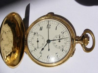 Reloj de bolsillo suizo de cronógrafo de cronómetro antiguo de RRR